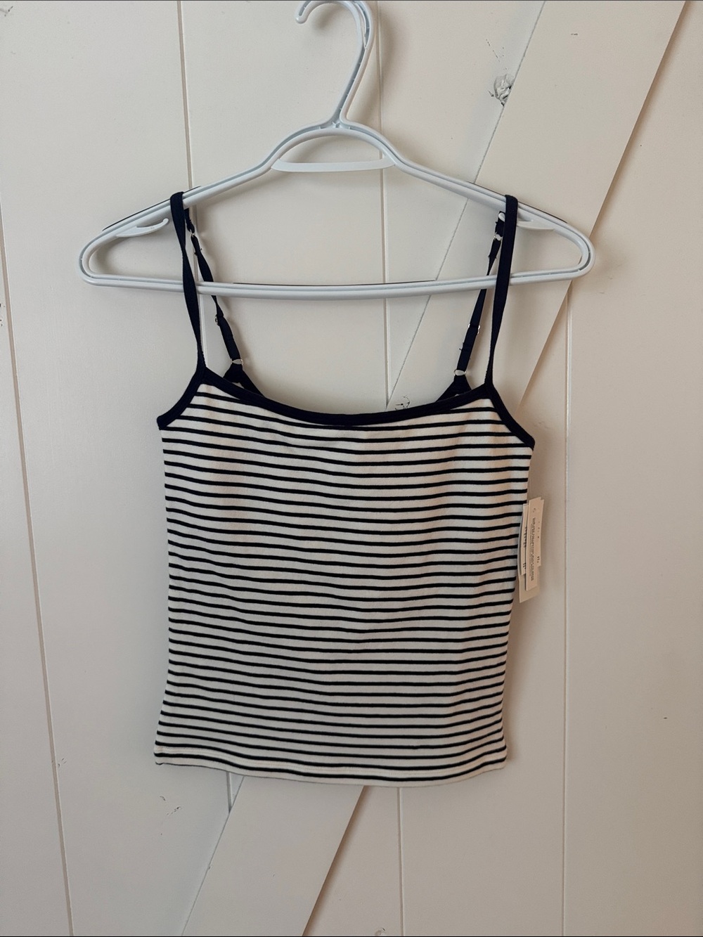 abercrombie women’s  Black and White Striped Camisole